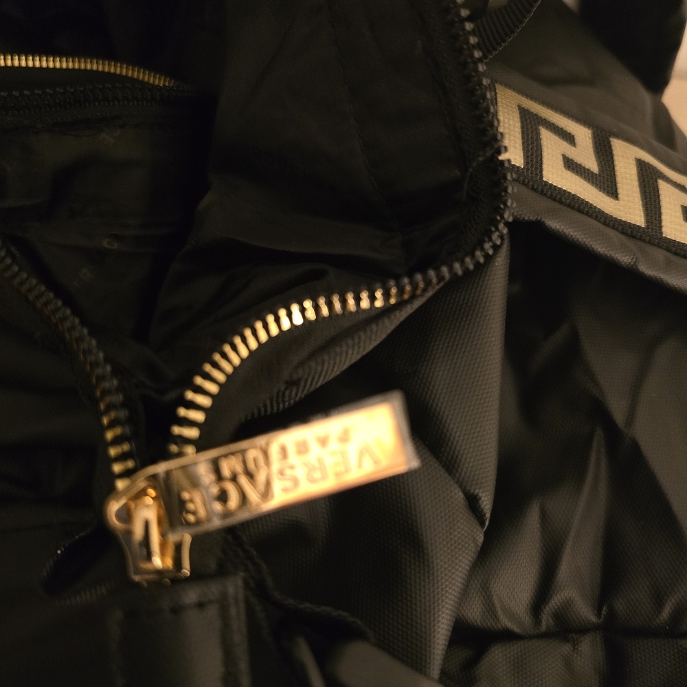 Nwot Versace Black Convertable Backpack - image 6